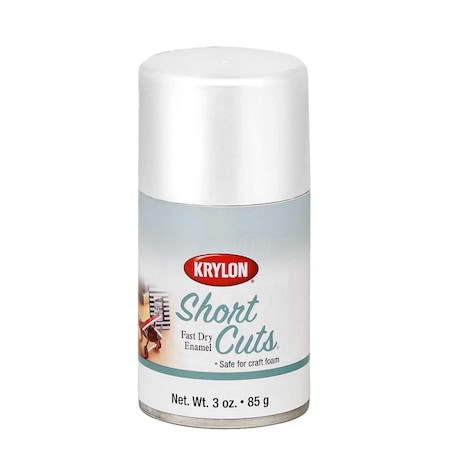Short Cuts Spray Paint, White, Gloss, 3 oz SCS-053